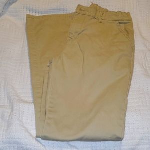 GIRLS KHAKI SLACKS UNIFORM PANTS SIZE 14